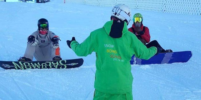 Snowboardkurs Zell am See für Anfänger und leicht Fortgeschrittene. Snowboard Zell am See